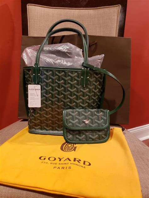 goyard green mini bag|mini Goyard bags for sale.